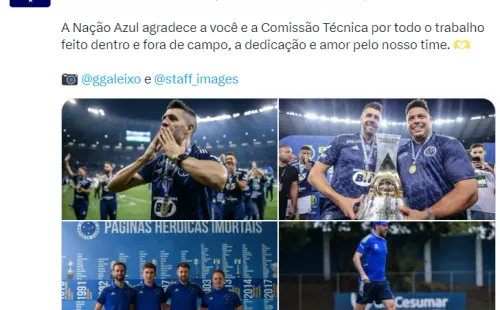 Pezzolano se fue con laureles del Celeste. (@Cruzeiro)