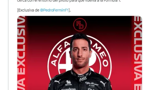 ¿Ricciardo vuelve en 2024? (Twitter @FormulaDirecta)