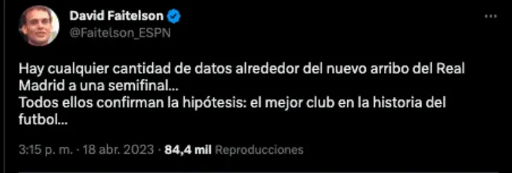 Comentario de David Faitelson | Twitter
