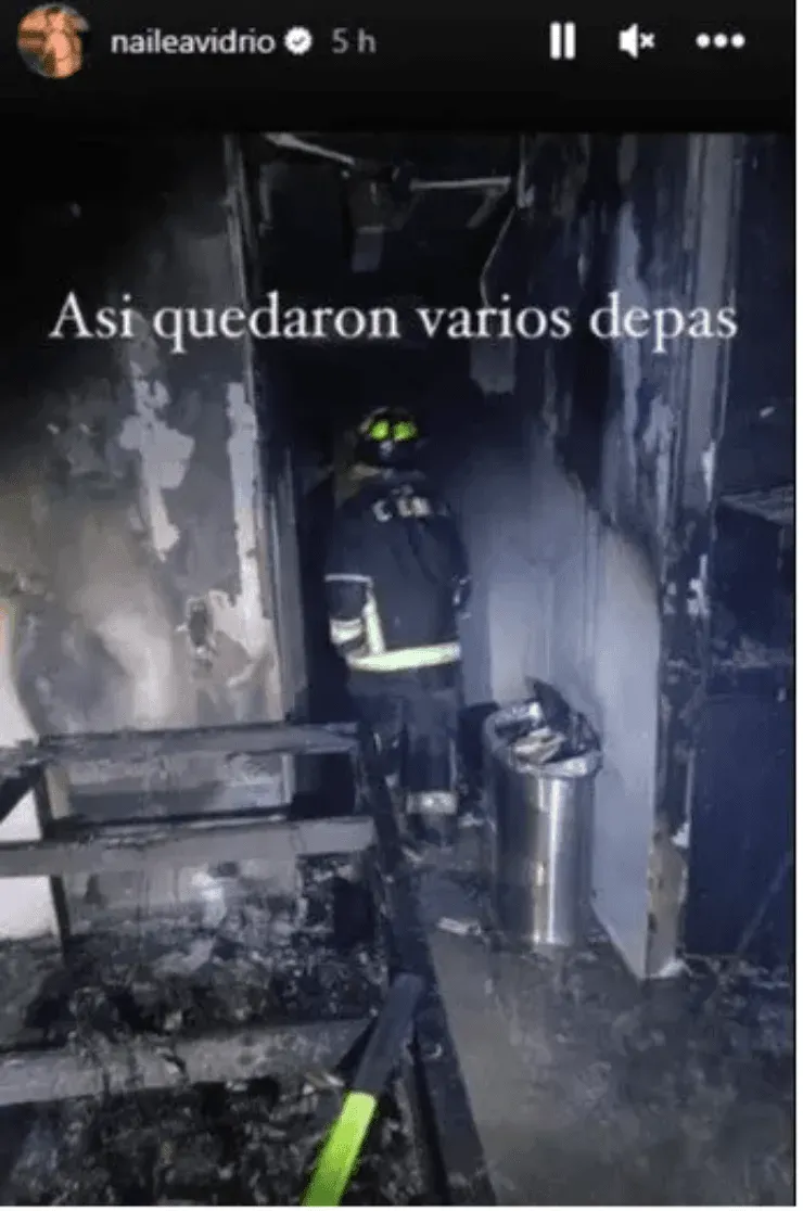 Nailea Vidrio cuenta sobre el incendio | Instagram