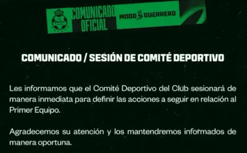 Comunicado de Santos Laguna