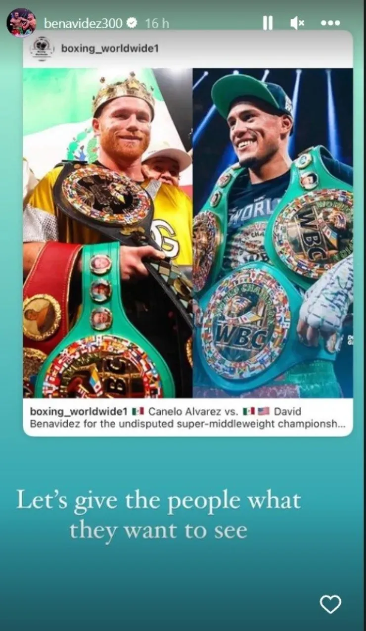 Benavidez y un mensaje directo para Canelo Álvarez (Captura)