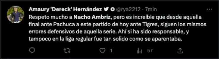 Publicaciones contra Nacho Ambriz | Twitter