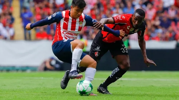 Guadalajara, Jalisco, 15 de mayo de 2022. , durante el partido de vuelta de los Cuartos de Final del Torneo Grita Mexico Clausura 2022 de la Liga BBVA MX, entre los Rojinegros del Atlas y las Chivas Rayadas del Guadalajara, celebrado en el estadio Jalisco. Foto: Imago7/Ismael Arroyo