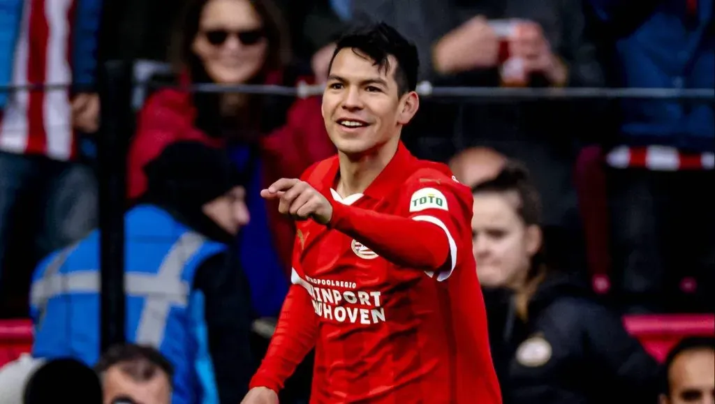 Chucky Lozano, en festejo de gol.