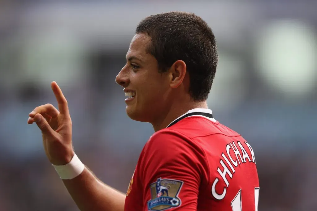 Javier Hernández en su etapa con el Manchester United (Getty Images)