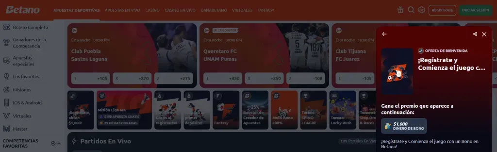 Código promocional Betano Bono por registro