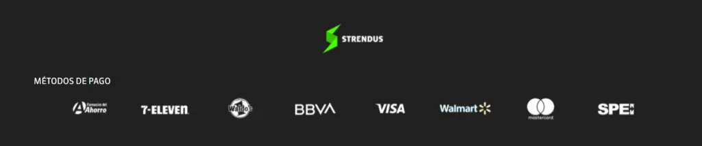 Métodos de retiro del código promocional Strendus