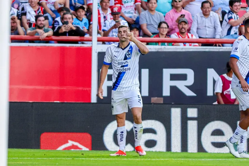 Germán Berterame convirtió el 1-0 en la victoria de Rayados ante Necaxa (Imago)