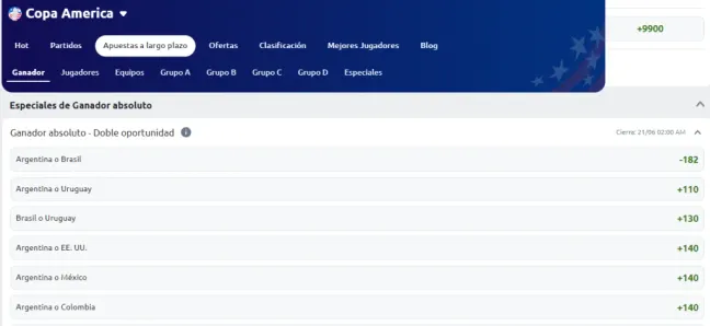 apuestas brasil copa america