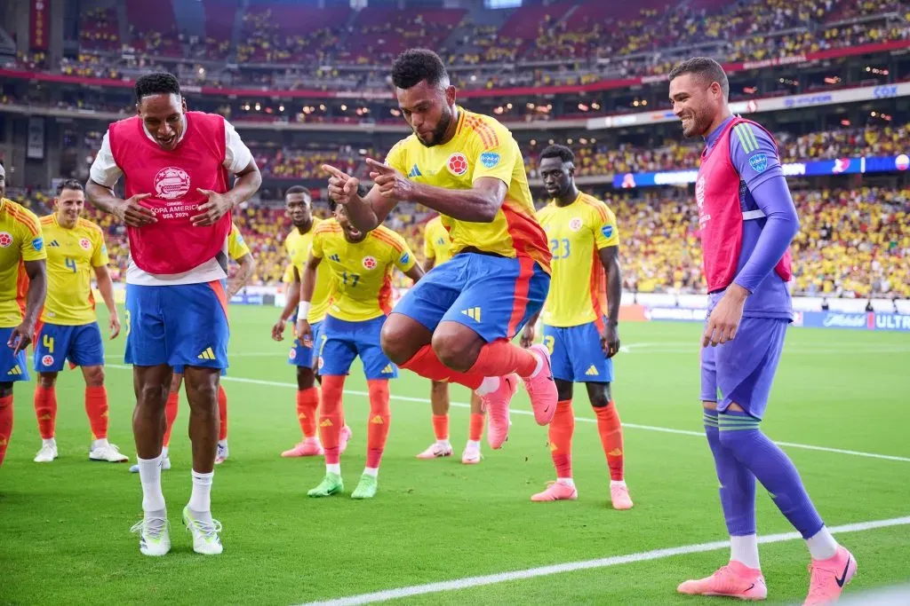 Miguel Borja en festejo de gol durante la Copa América 2024 (IMAGO)