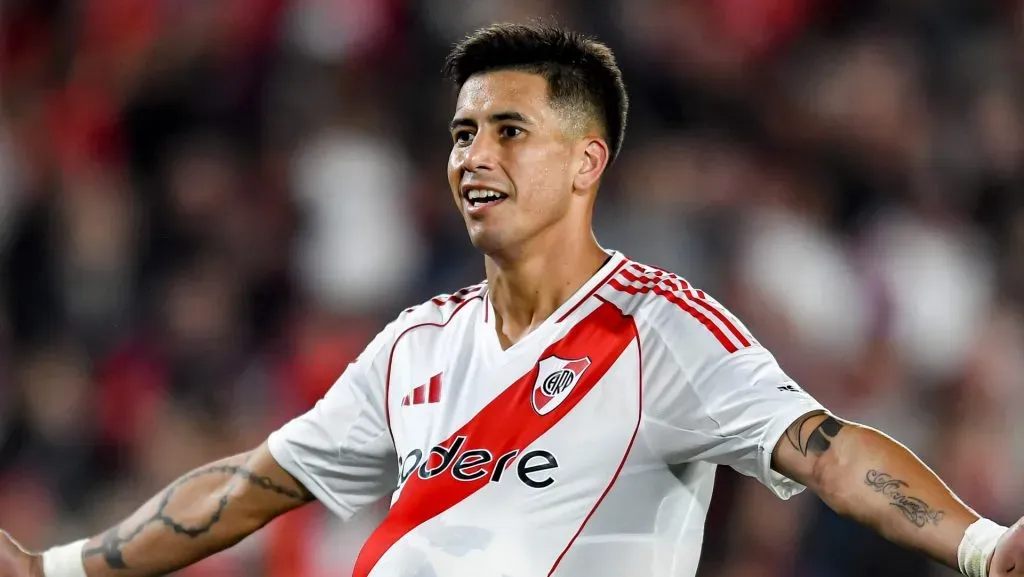 Maxi Meza es una pieza clave en River, pero no podrá estar presente en la Bombonera ante Boca. (GETTY IMAGES)