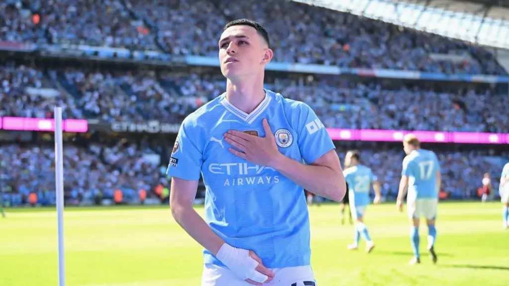 Phil Foden no está sumando la cantidad de minutos que desea en el Manchester City. (GETTY IMAGES)