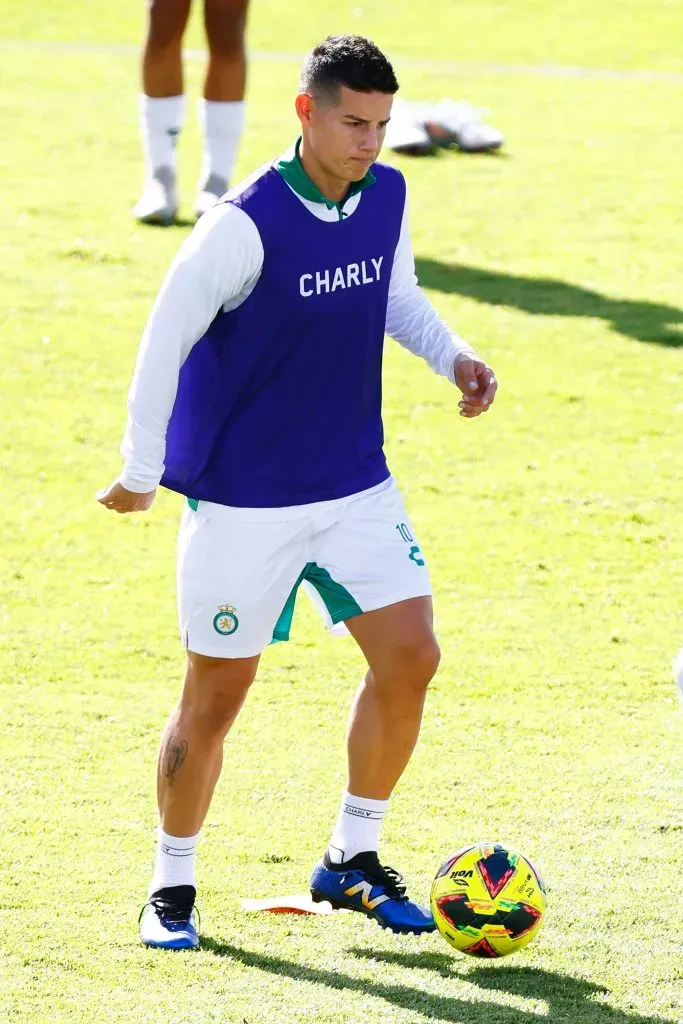 James Rodríguez en su primer entrenamiento con León (Getty Images)