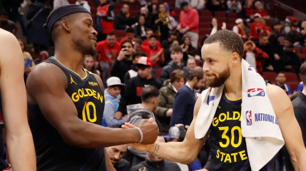 Jimmy Butler y Stephen Curry. (Foto: Getty Images)