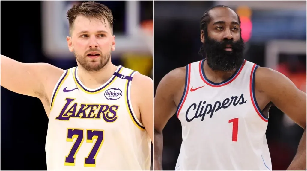 Luka Doncic y James Harden. (Foto: Getty Images)