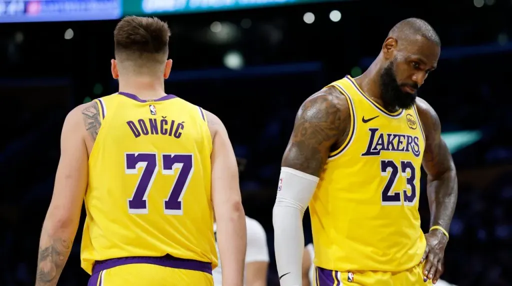 Doncic y LeBron en Los Angeles Lakers. (Foto: Getty Images)