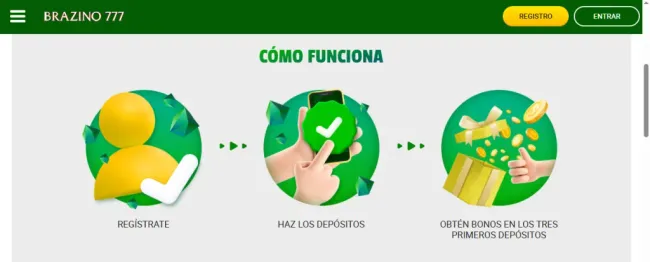 Bono de bienvenida Brazino777