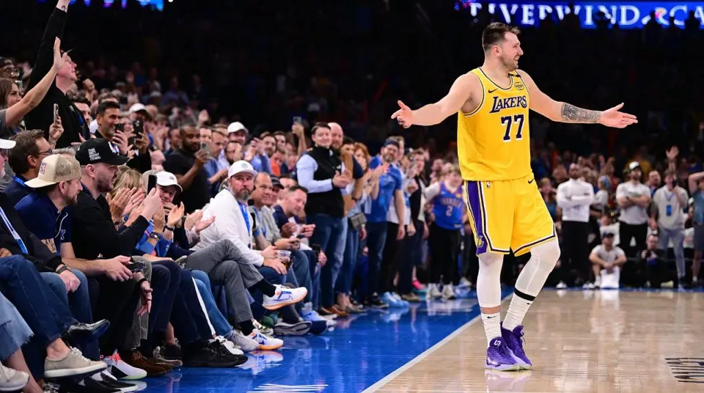 El momento de la expulsión de Doncic vs. Thunder. (Foto: Getty Images)
