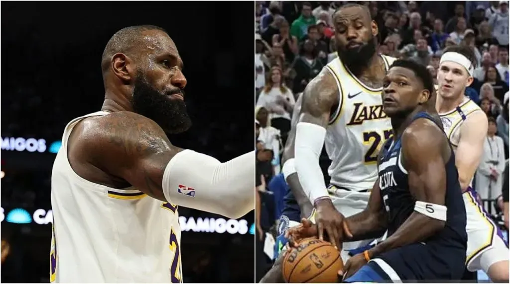 LeBron en Timberwolves vs. Lakers. (Foto: Getty Images)