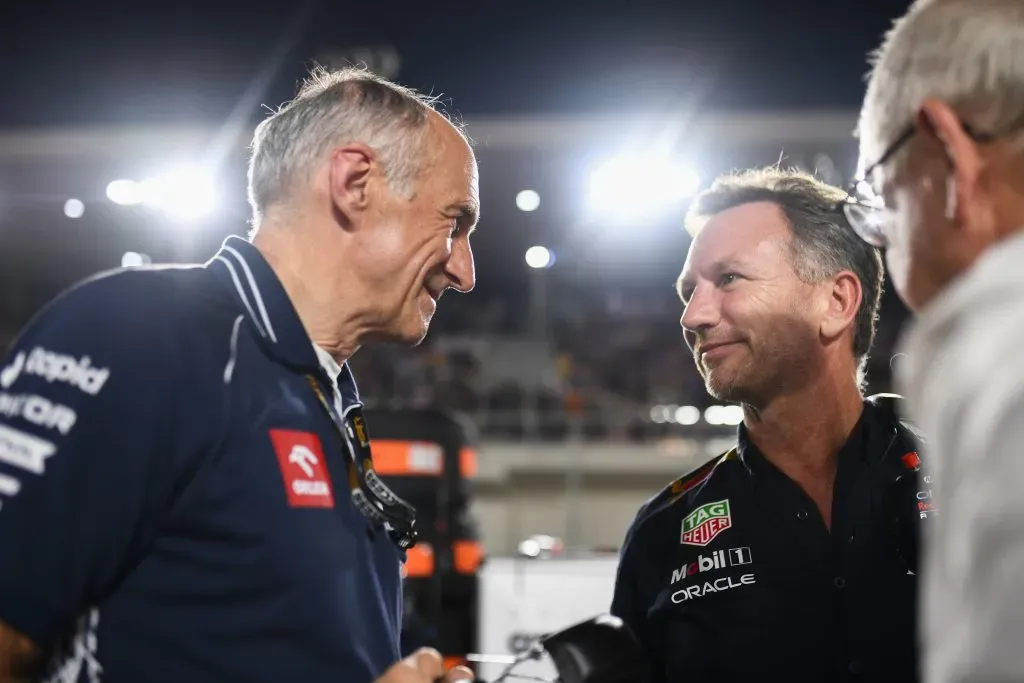 Franz Tost y Christian Horner en el paddock (GETTY IMAGES)