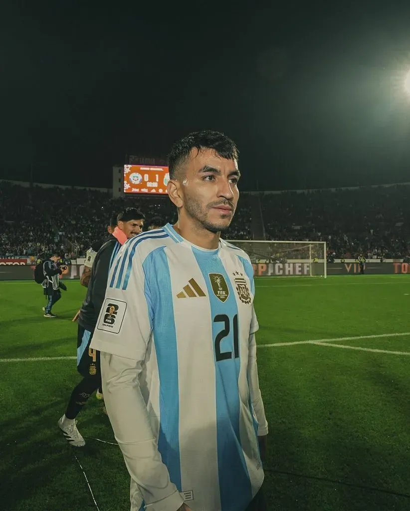 Ángel Correa en el juego de Argentina ante Chile del jueves pasado (@angelcorrea32)