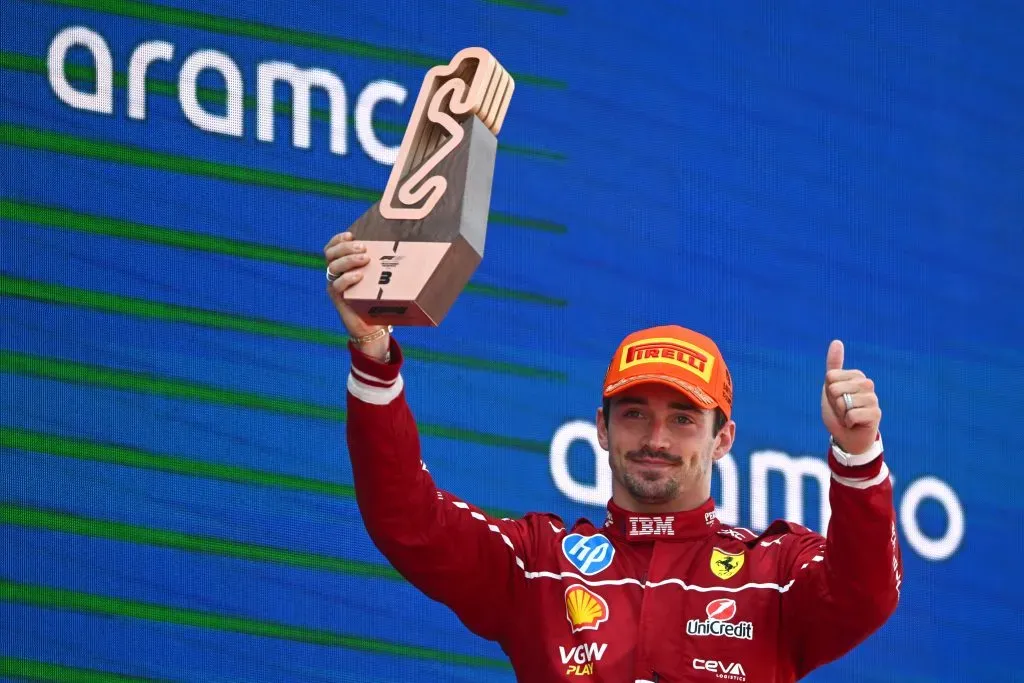 Charles Leclerc finalizó tercero en el GP de España 2025 (GETTY IMAGES)
