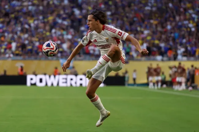 Álvaro Carreras en Benfica vs. Boca (GETTY IMAGES)