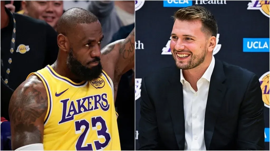 LeBron James y Luka Doncic. (Foto: Getty Images)