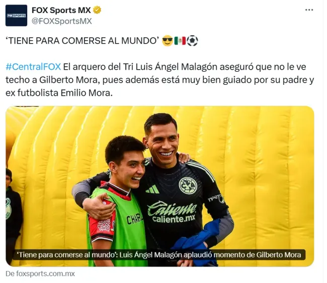 Malagón se rinde a los pies de Mora (@FoxSportsMX)