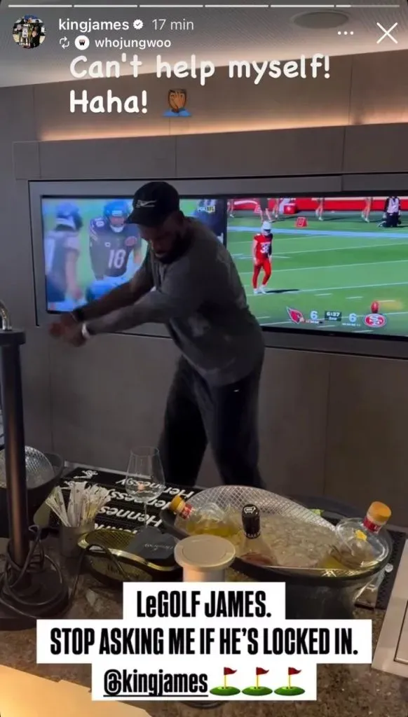 LeBron practicando golf. (Foto: Getty Images)