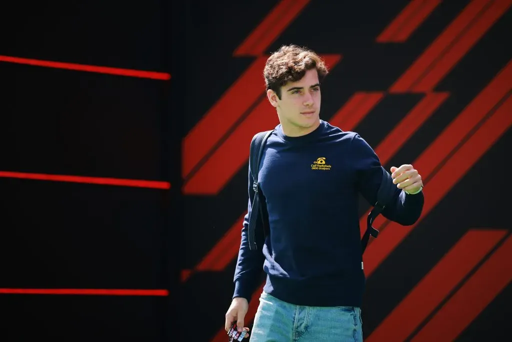 Franco Colapinto en su llegada al GP de México (GETTY IMAGES)