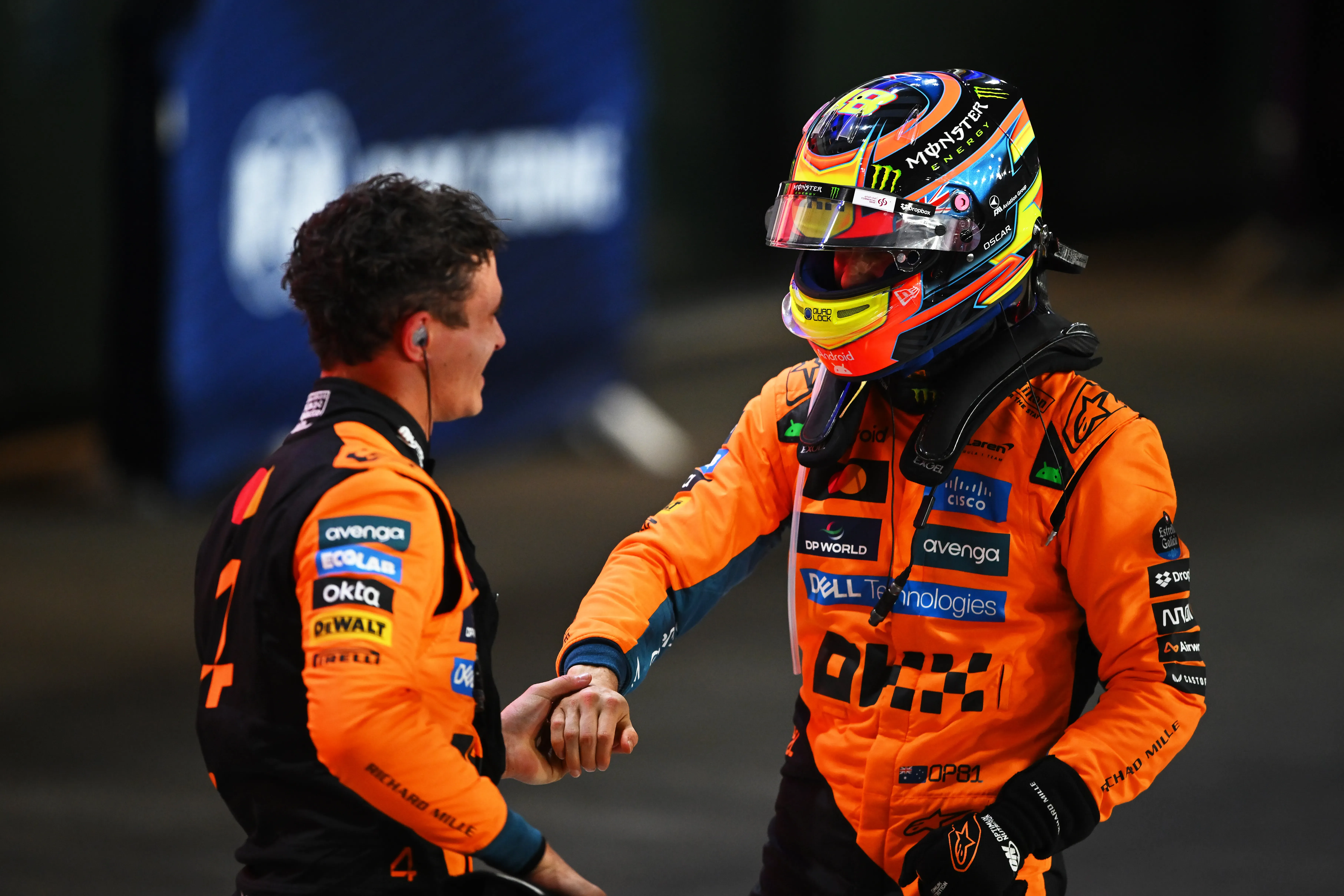 Lando Norris y Oscar Piastri en Qatar (GETTY IMAGES)