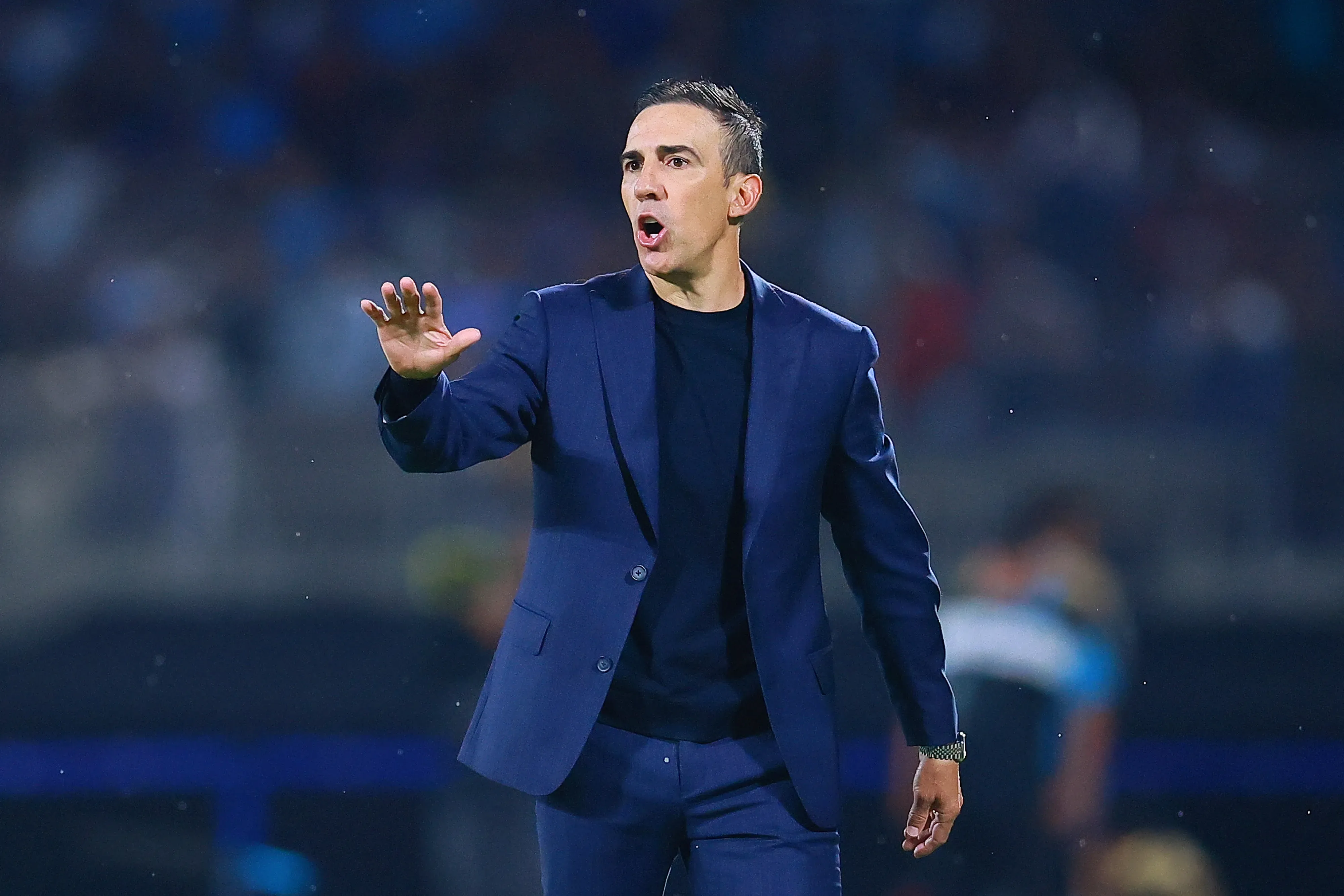 Vicente Sanchez en su etapa como DT de Cruz Azul (Getty Images)