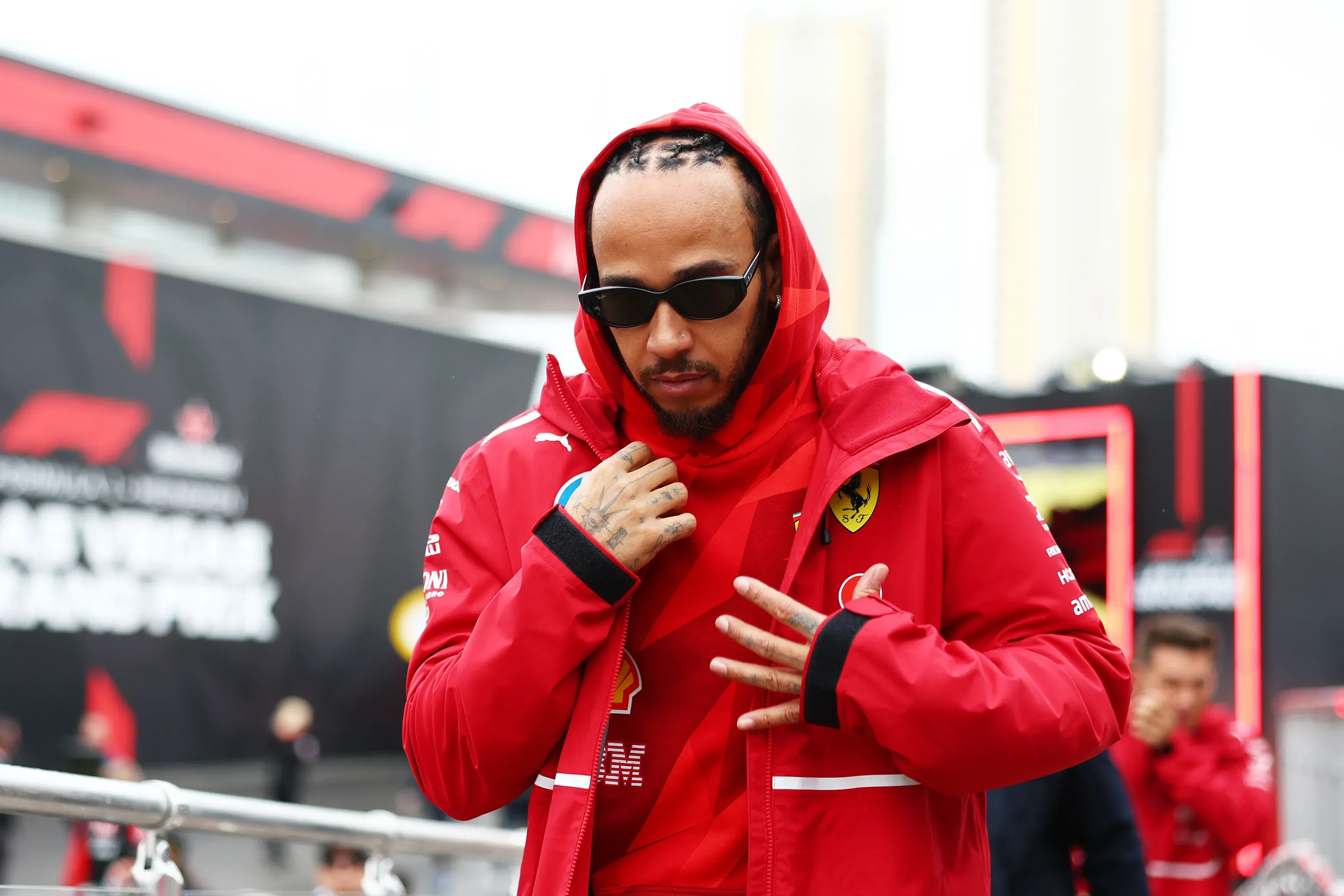 Lewis Hamilton en el GP de Las Vegas (GETTY IMAGES)