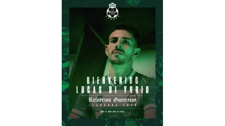 Lucas Di Yorio llega a Santos Laguna para 2026.