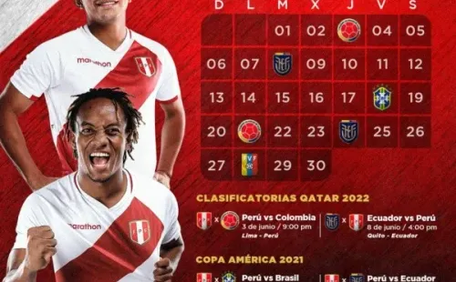El calendario de Perú en junio. (Foto: Selección Peruana).