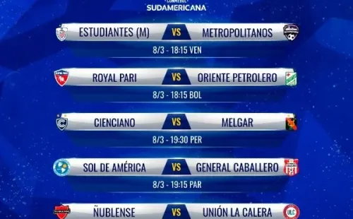 Foto: Twitter oficial de la Copa Sudamericana.