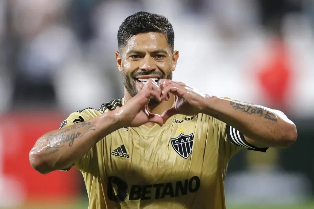LIMA, PERU – JUNE 6: Hulk of Atletico Mineiro celebrates after scoring the team´s first goal during a Copa CONMEBOL Libertadores group G match between Alianza Lima and Athletico Mineiro at Estadio Alejandro Villanueva on June 6, 2023 in Lima, Peru. (Photo by Daniel Apuy/Getty Images)