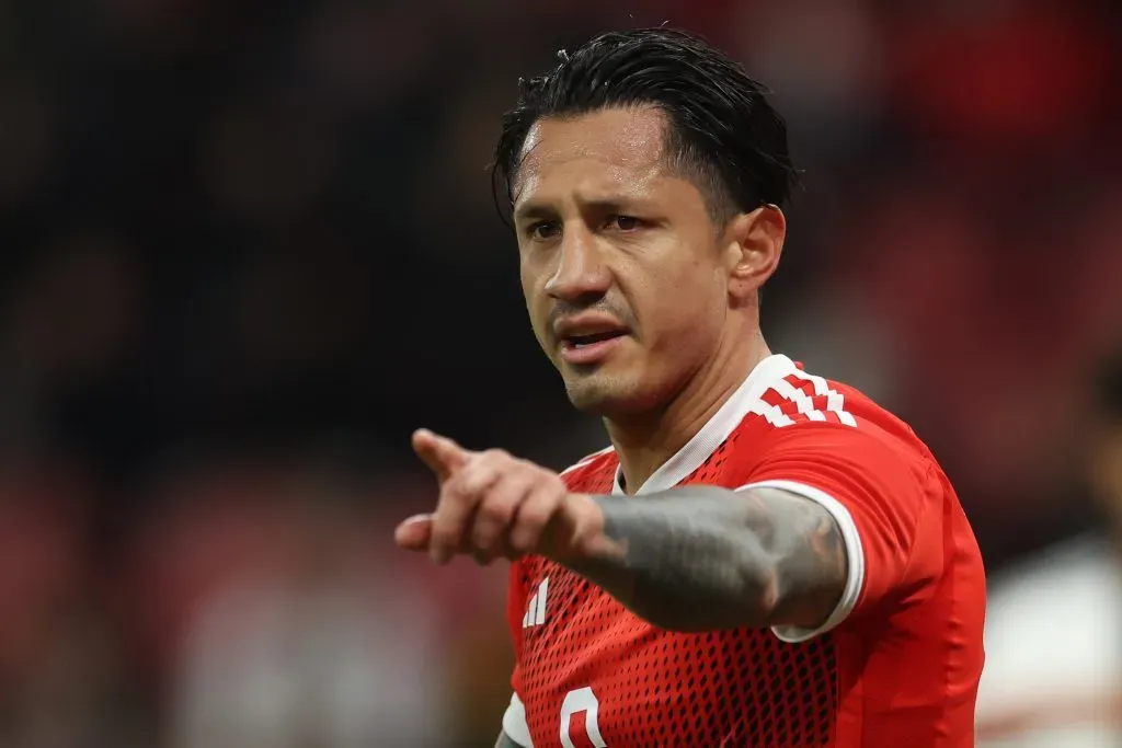 MAINZ, GERMANY – MARCH 25: Gianluca Lapadula of Peru reacts during an international friendly match between Germany and Peru at MEWA Arena on March 25, 2023 in Mainz, Germany. (Photo by Alex Grimm/Getty Images)