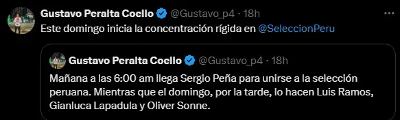 Gustavo Peralta (Foto: X).