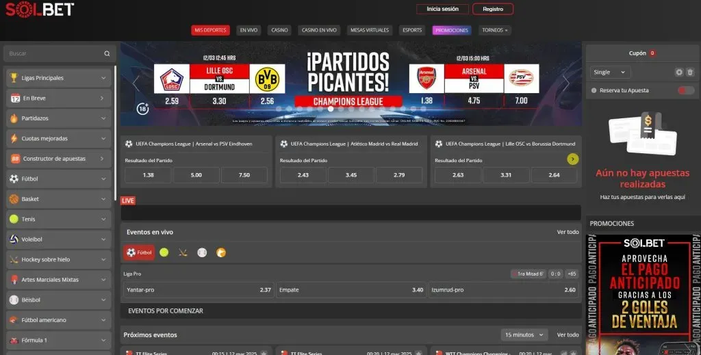 Solbet sports bets