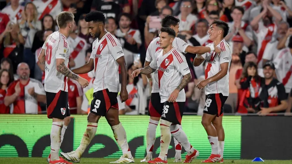 Las figuras de River Plate en uno de sus últimos partidos (Getty Images).