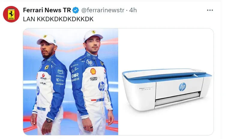 Ferrari y HP causaron memes tras el monoplaza que correrá en el GP de Miami. (Foto: X)