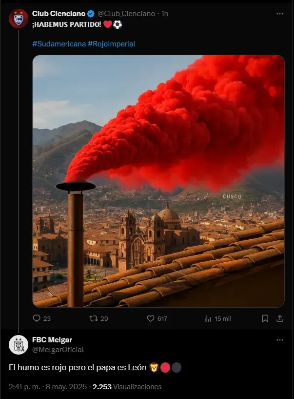 La respuesta de Melgar al tweet de Cienciano.