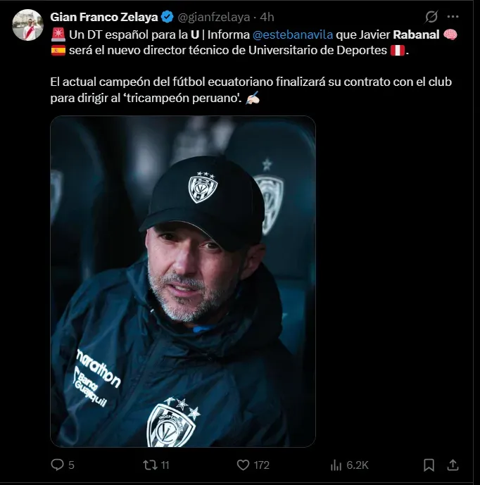 Fuente: @gianfzelaya