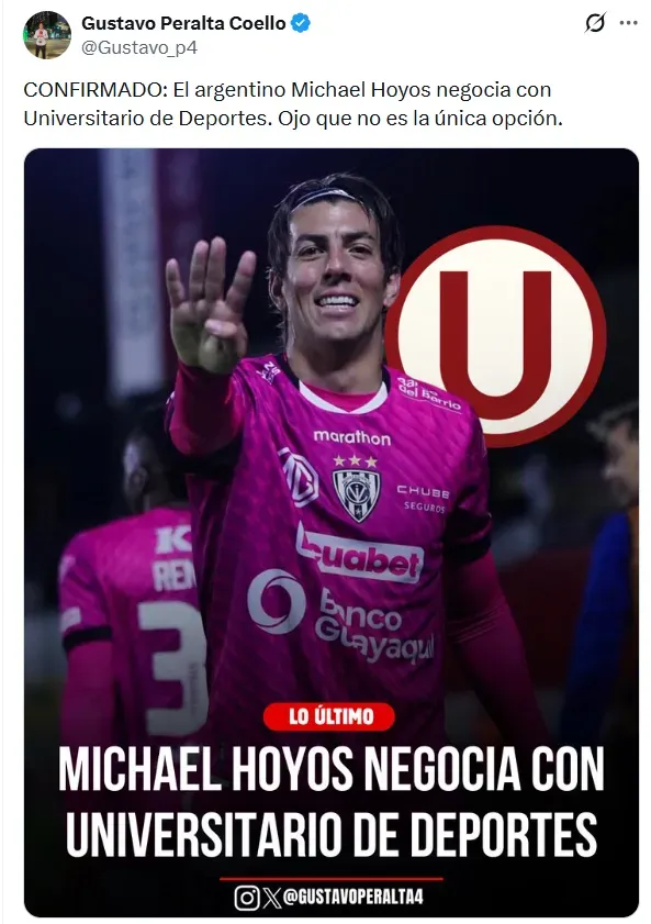 Michael Hoyos negocia con Universitario. (Foto: Gustavo Peralta)