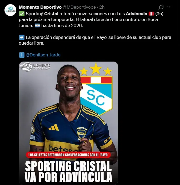 Fuente: @MDeportivope