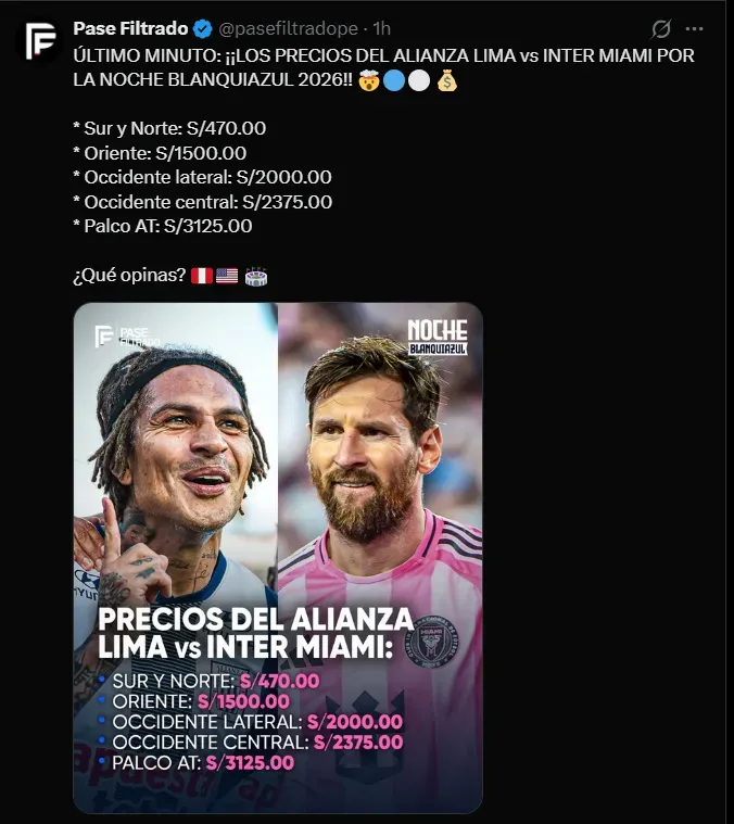 Fuente: @pasefiltradope