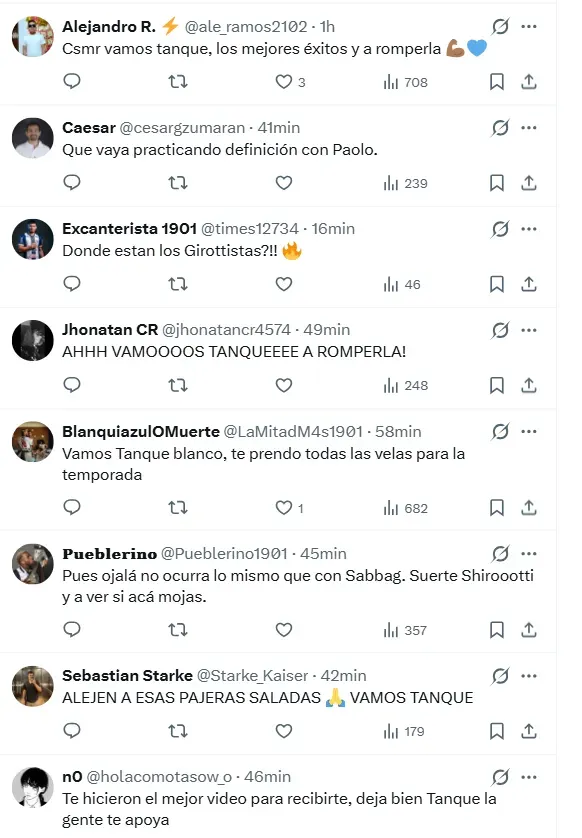 Hincha de Alianza le pusieron el apodo de ‘Tanque’ a Girotti. (Foto: X)